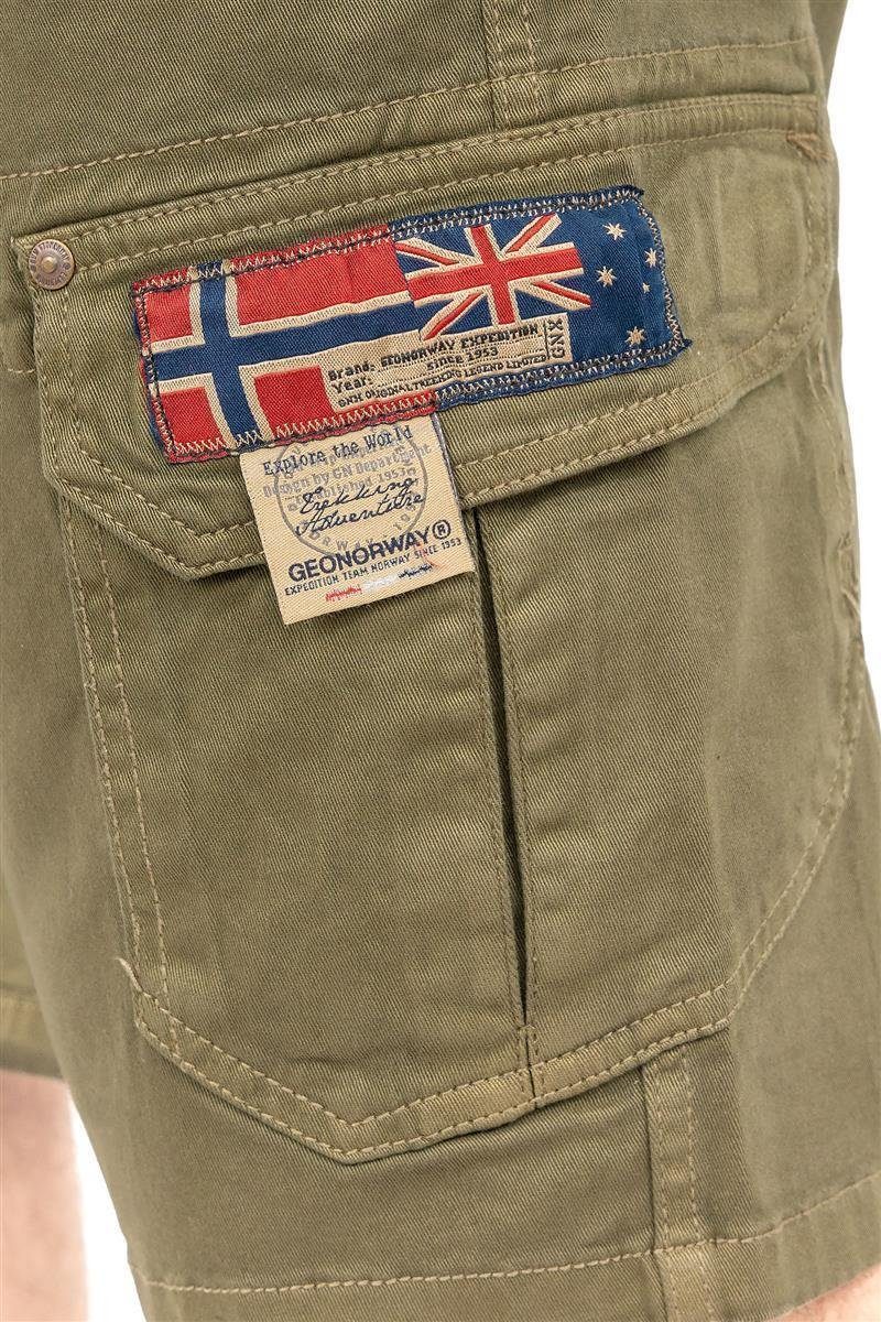 Geo Norway Shorts bapalaga im Casual Cargo Kurze Hose Men (1-tlg) khaki Style