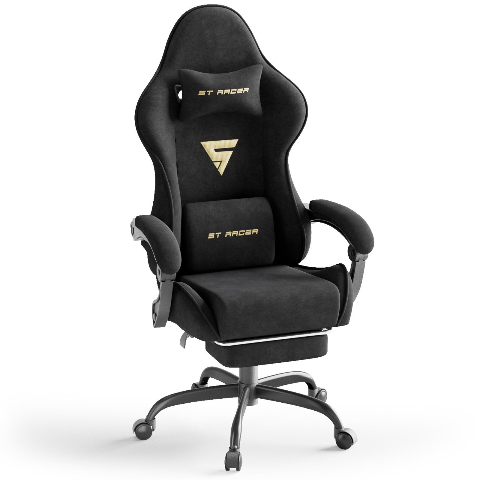 Ferghana Gaming-Stuhl Racing PC Stuhl Verstellbar mit Kopf-,Lendenkissen, F günstig online kaufen