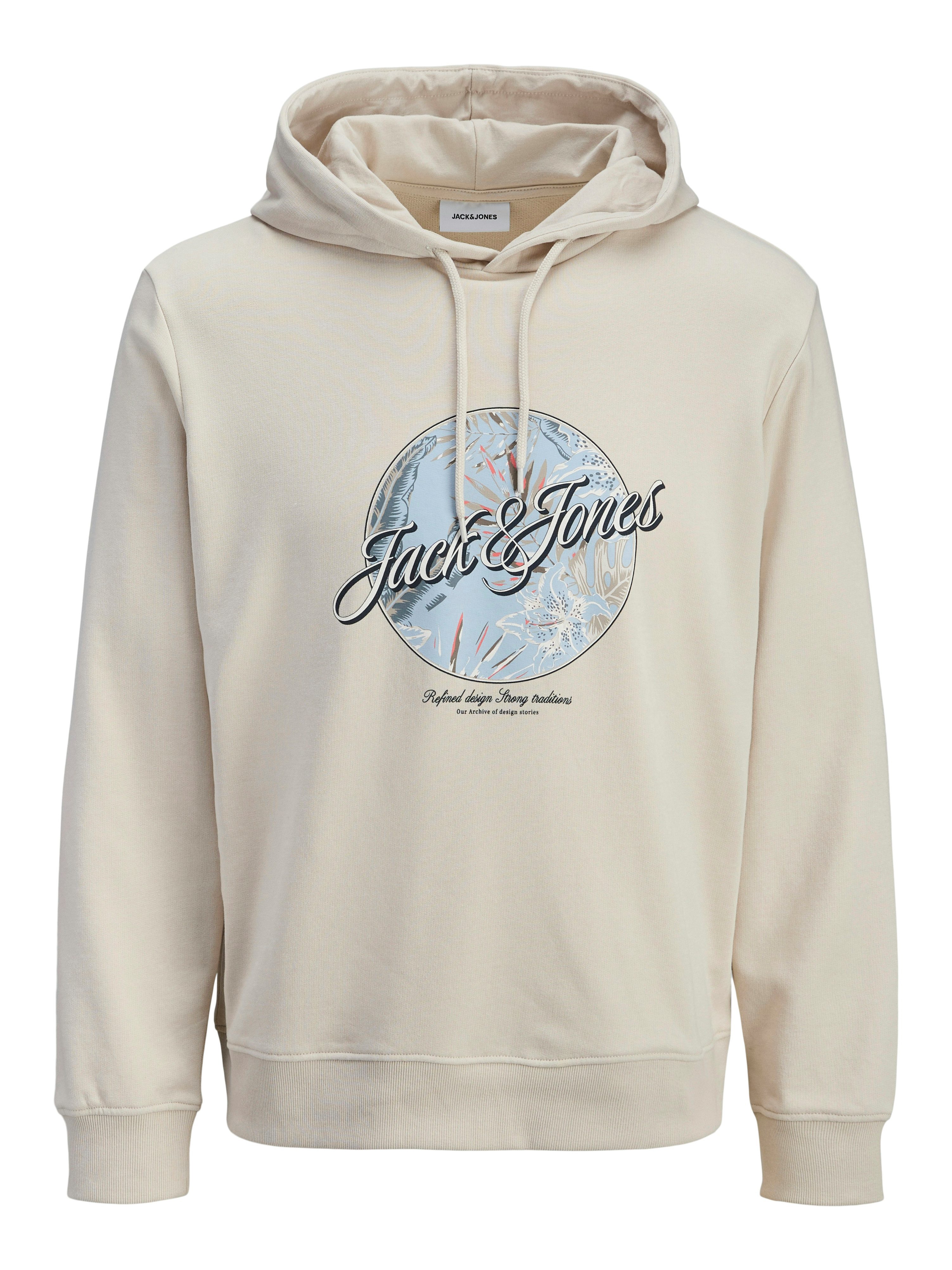 Jack & Jones Kapuzensweatshirt JJHONOLULU SHAPE SWEAT HOOD Baumwollmischung, regular fit