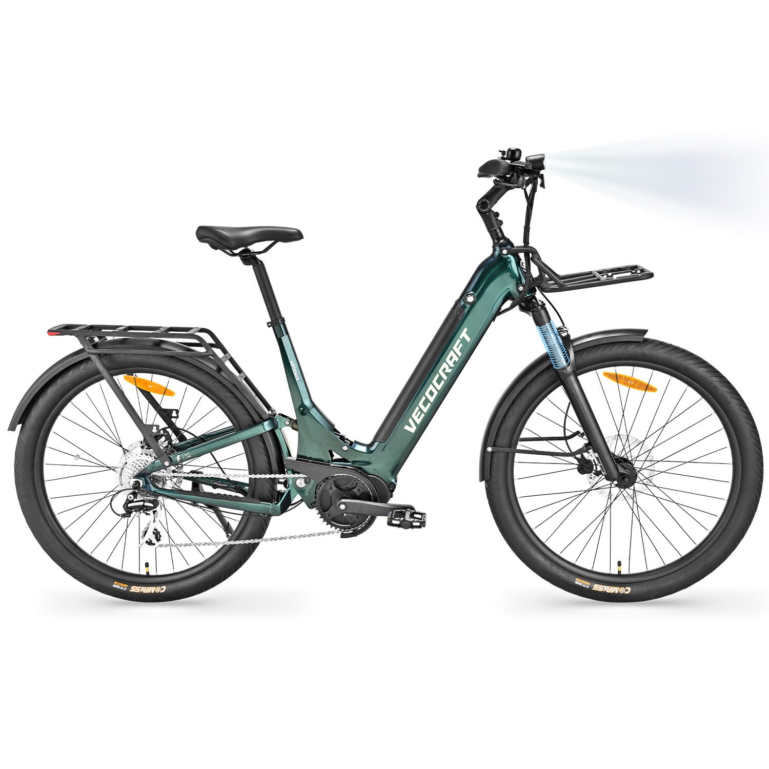 VECOCRAFT E-Bike Cityrad Trekkingrad 27.5’’ Pedelec 36V 13Ah Akku bis zu 90km 70Nm ARTEMIS NEO, 8 Gang Shimano, Mittelmotor, 468 Wh, E-Citybike Elektrofahrrad für Damen u. Herren