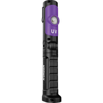 Kunzer Arbeitsleuchte UV-Arbeitslampe mit LED-Technik, Ausziehbarer Halter, Haken zum Hängen, klappbar, Magnetischer Fuß