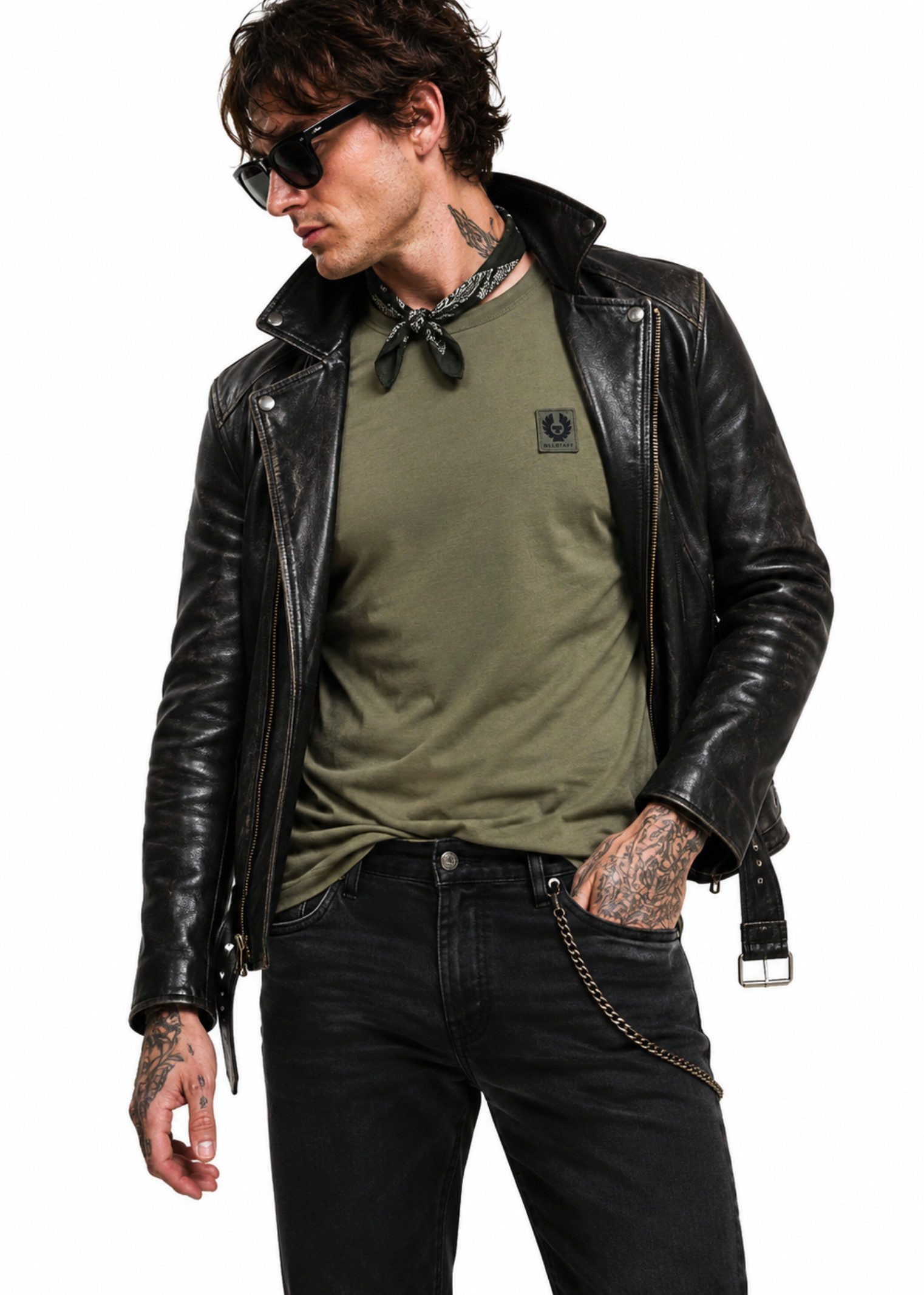 Belstaff T-Shirt Retro 1924 Phoenix Patch Regular Fit Shirt Gesticktem Rand versehener Phoenix-Patch auf der Brust – Bild 3 von 5