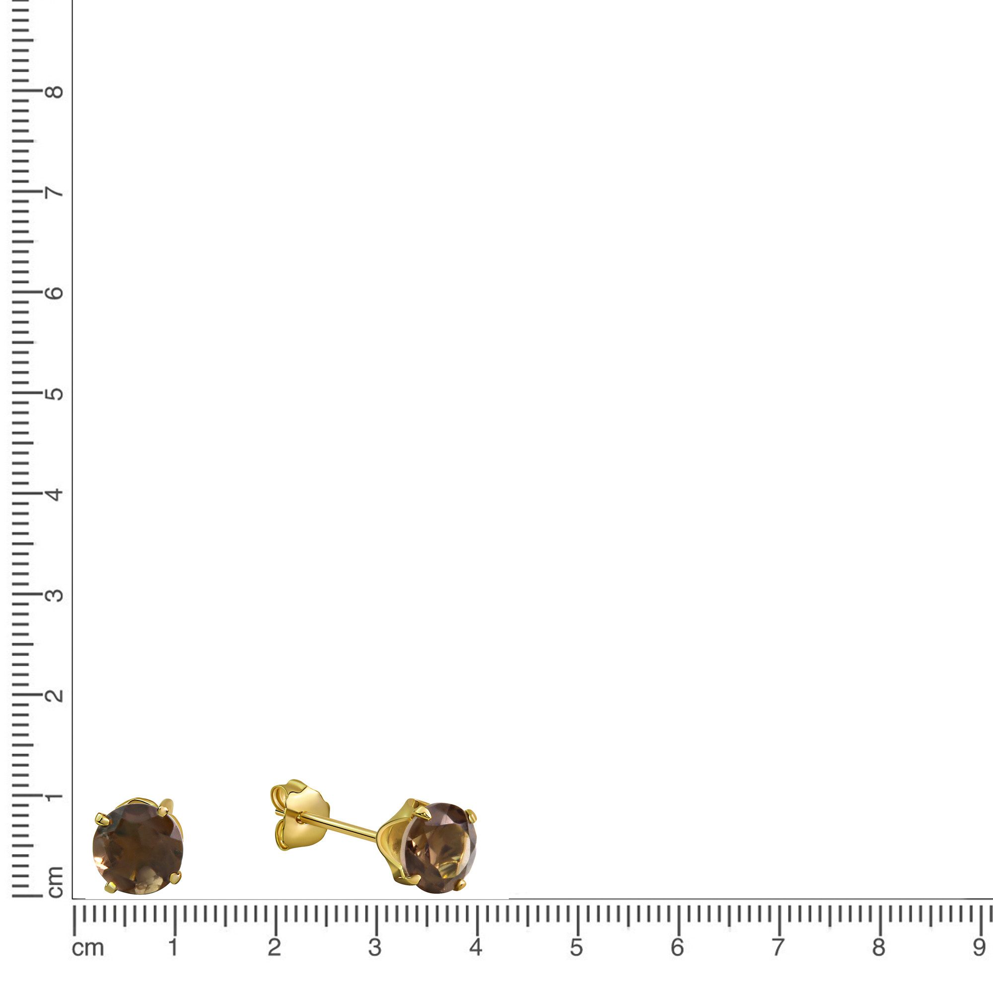 Fascination by Ellen K. Paar Ohrstecker Gold 585 mit echtem Rauchquarz 5mm günstig online kaufen