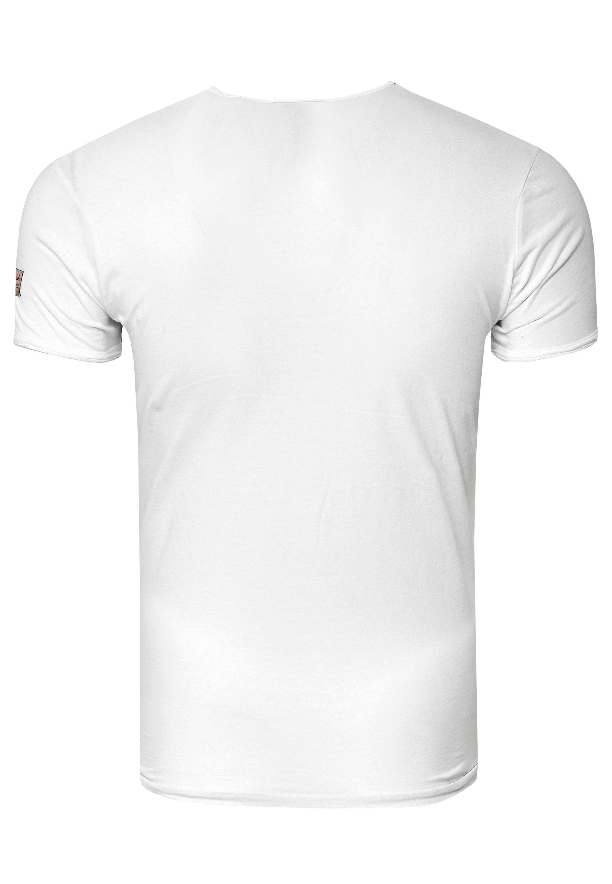 Adler-Print Rusty T-Shirt Neal mit weiß-schwarz
