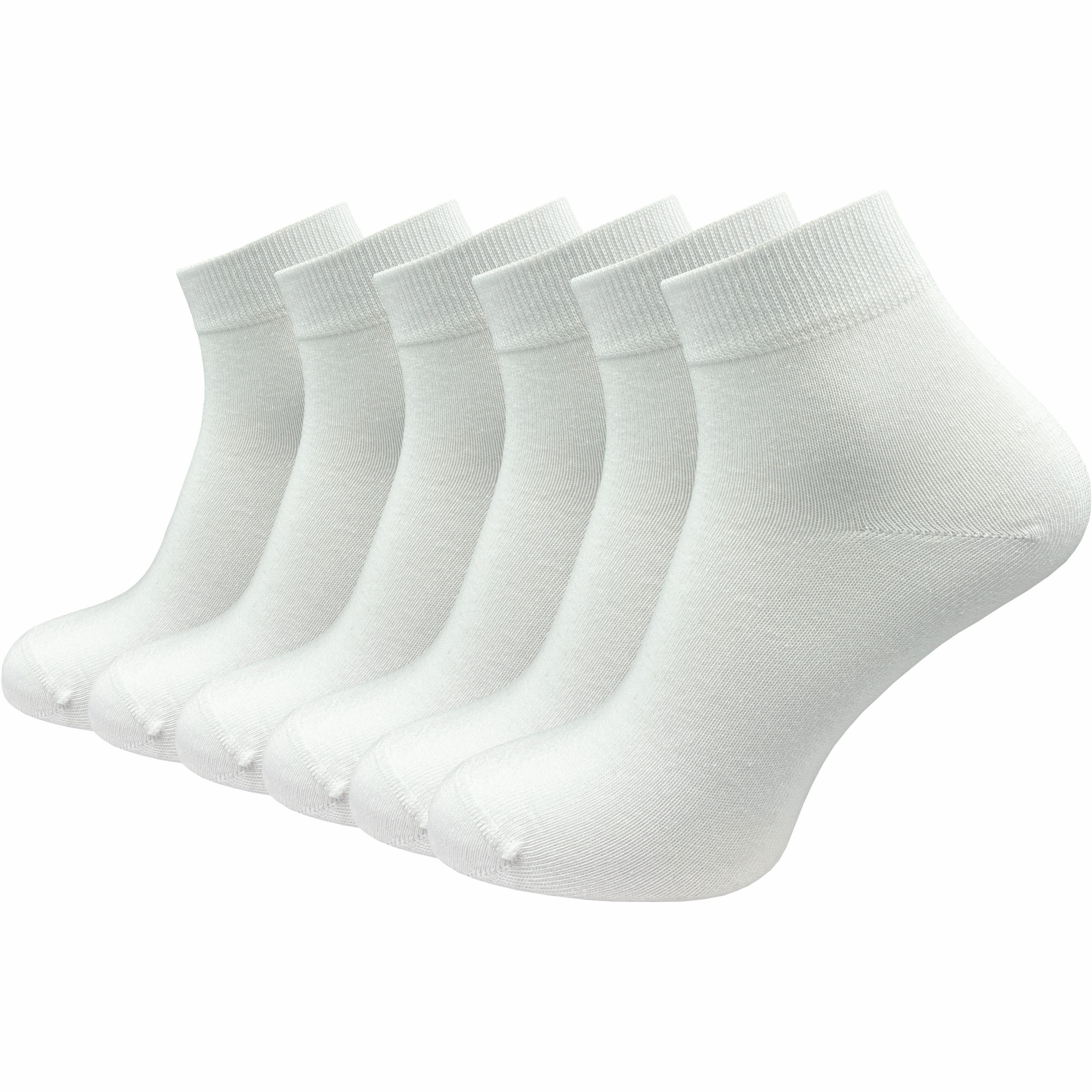 GAWILO Kurzsocken aus 100% reiner Baumwolle - Quartersocken für Damen (6-Paar) Schaft etwas länger als beim Sneaker - daher kein verrutschen