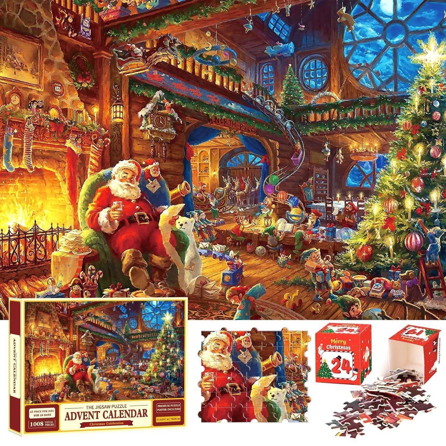LuxusKollektion Adventskalender Adventskalender Puzzle 2026 1008 Teile 24 Boxen