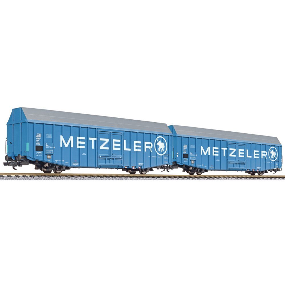 Güterwagen Liliput L230161 H0 2er-Set Großraum-Güterwagen "Metzeler" Hbbks der DB