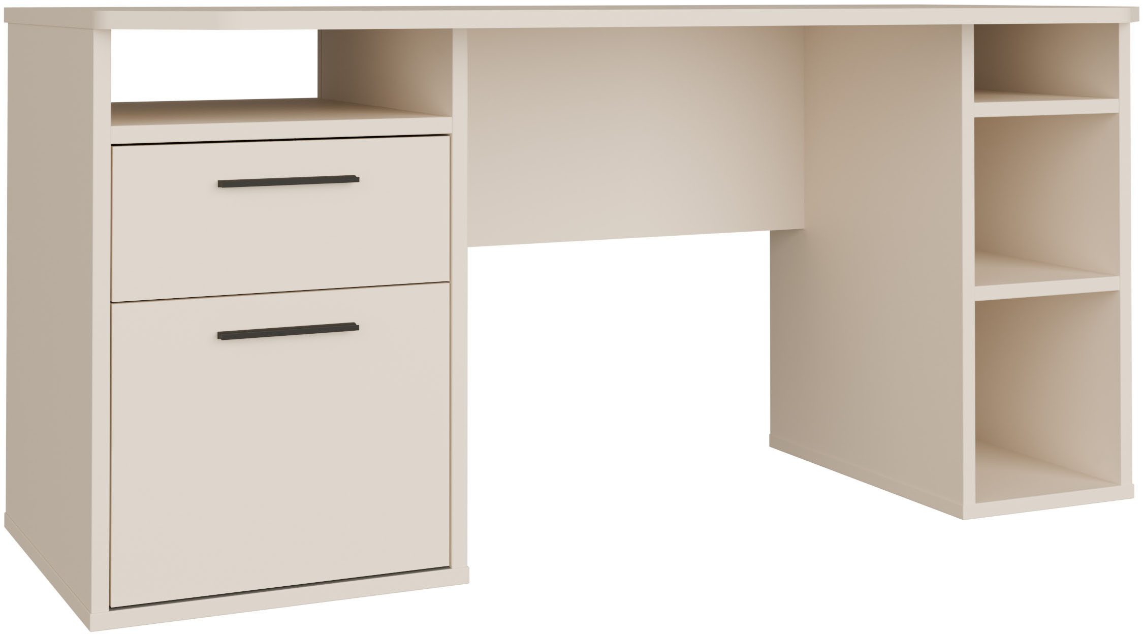 FORTE Schreibtisch Tezaur, mit Schubkasten und Tür, B/H/T 160/75,7/72 cm