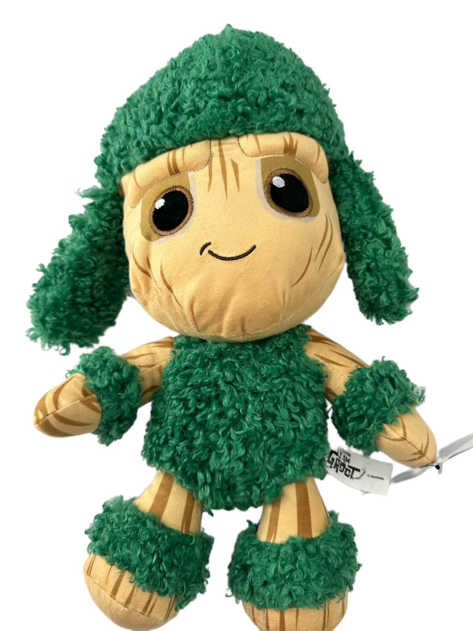MARVEL Kuscheltier Groot Kuscheltier I Am Groot ich Bin Groot Plüschtier 35cm grün Wolle (Set, 1-St., Geschenk-Set), Weiches Plüschtier Geschenke für Kinder Mädchen und Jungen Weihnachten