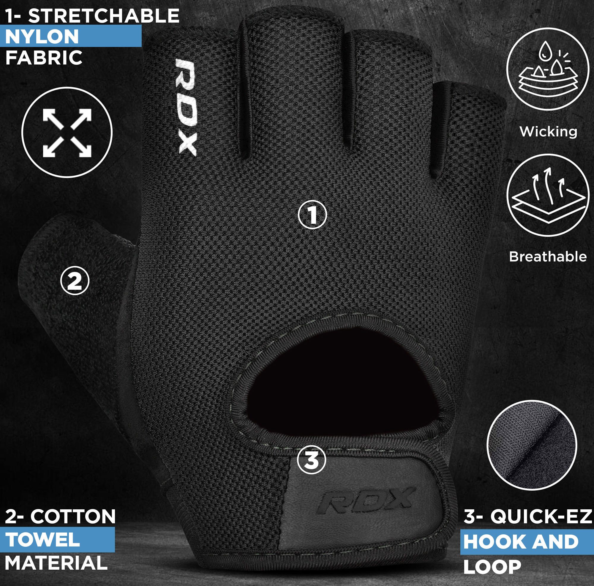 RDX Sports Trainingshandschuhe T1 Fitnessstudio Gewichtheben Handschuhe günstig online kaufen