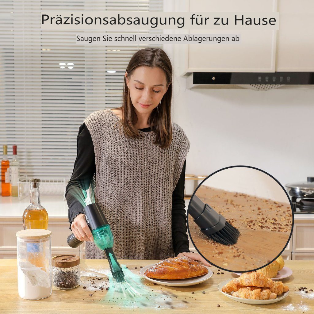 Insma Handstaubsauger 3 Gang Elektrische Staubgebläse + Staubsauger kabellos, Druckluftsauger 100000 U/min für Laptop, Sofa, Tastatur