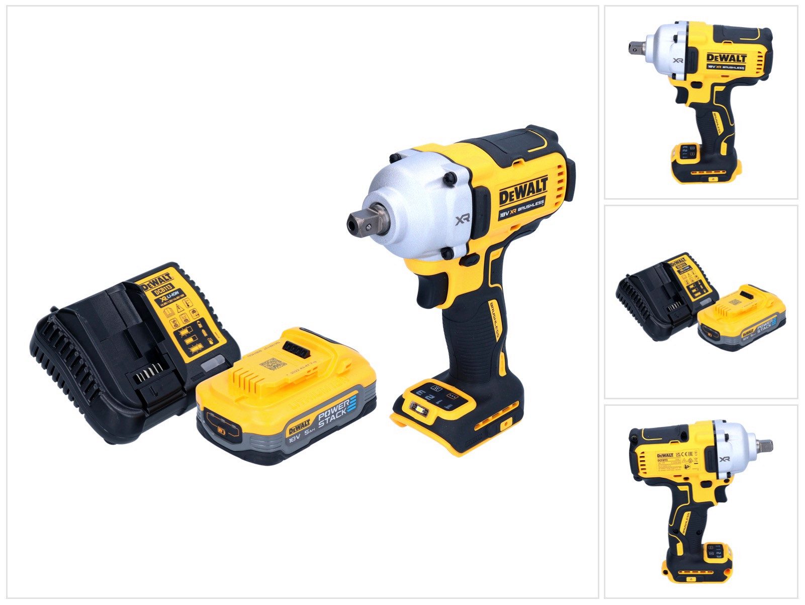 DeWalt Akku-Schlagschrauber DCF 892 H1 Akku Schlagschrauber 18 V 812 Nm 1/2" Brushless + 1x Power