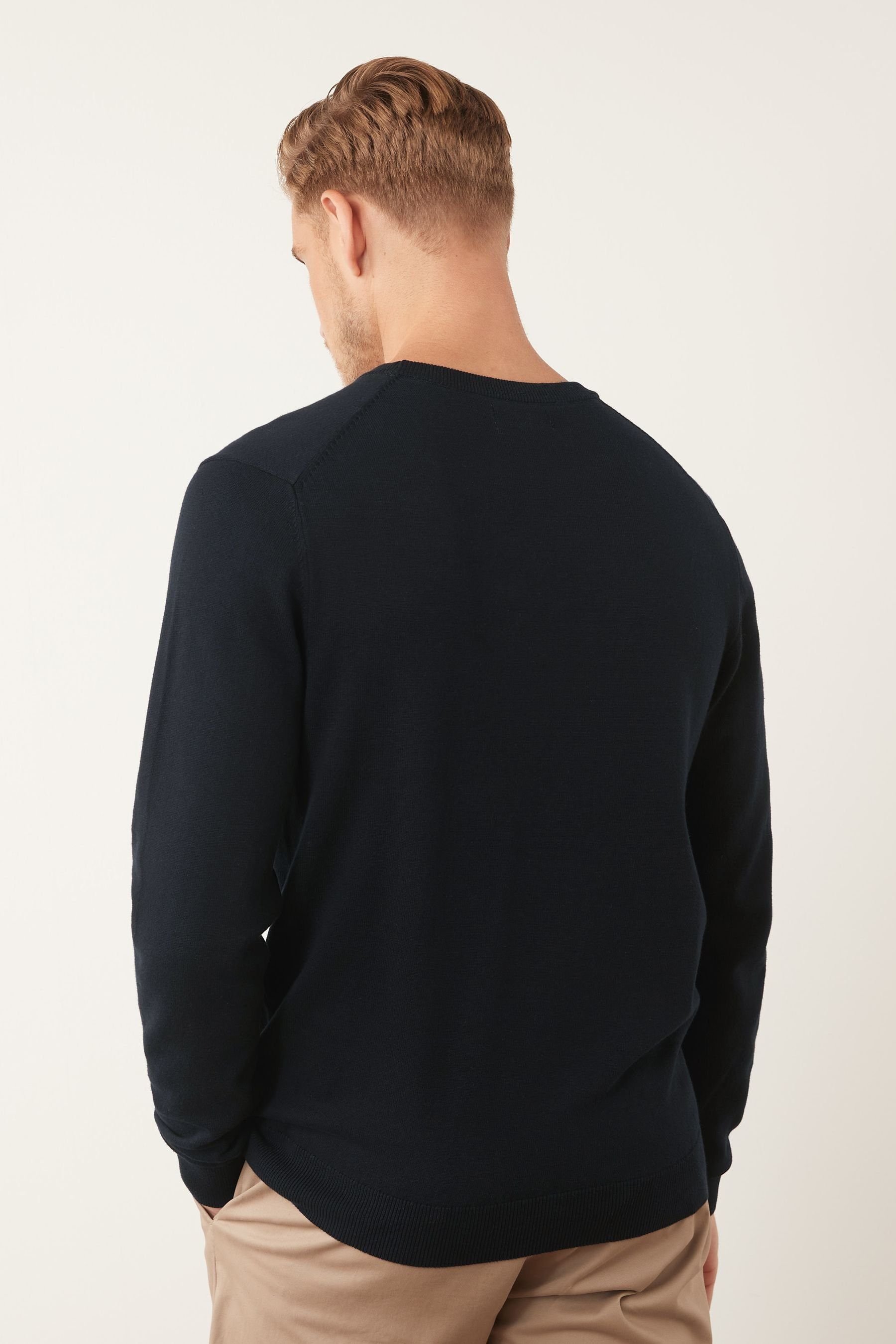 Next Rundhalspullover Pullover aus reiner Baumwolle günstig online kaufen