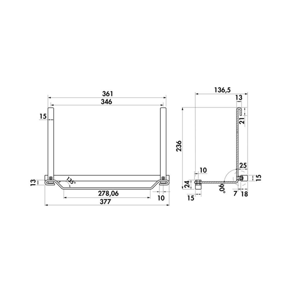 Naber Mülleimer Naber Cast Papierrollenhalter, Relingsystem, anthrazit
