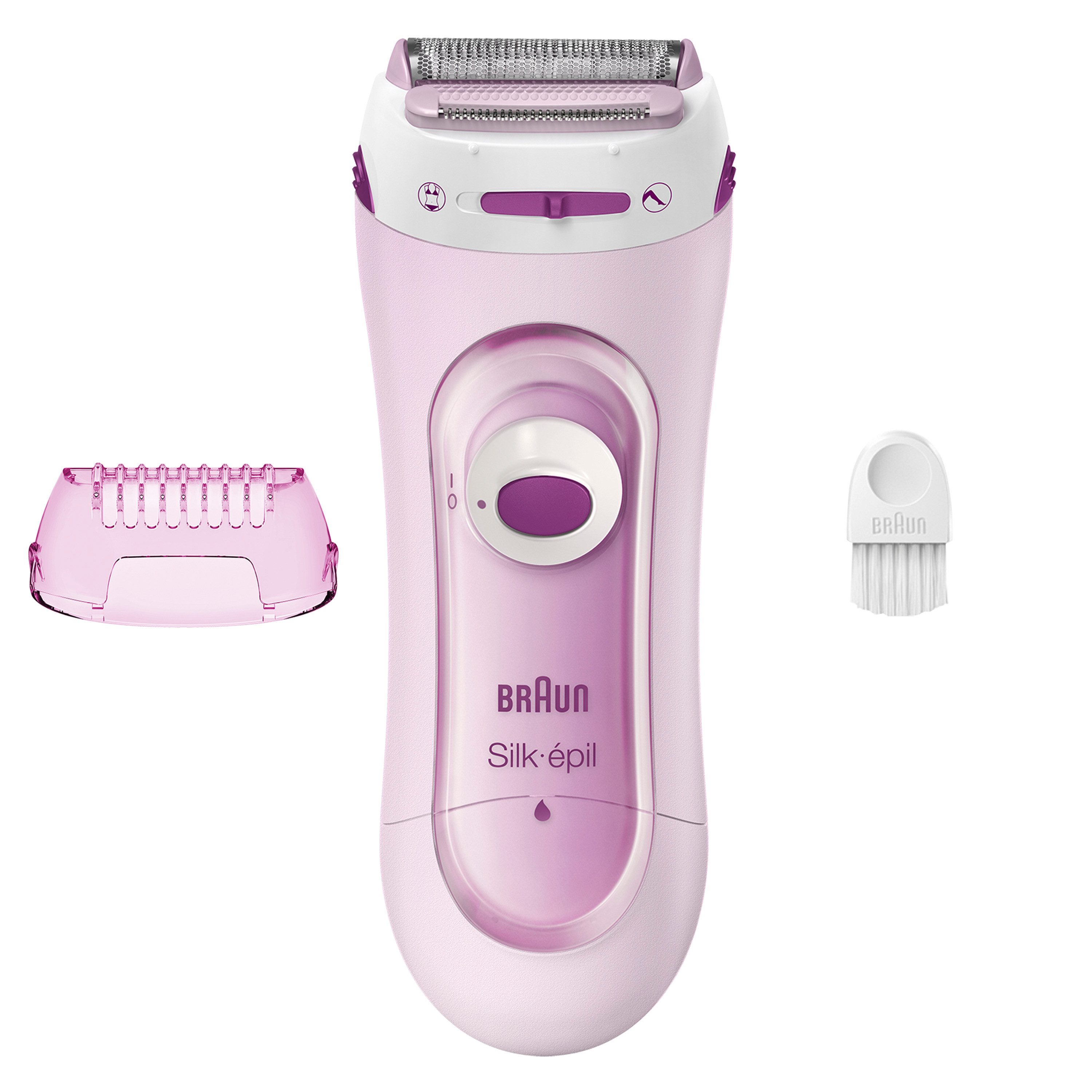 Braun Elektrokörperrasierer LS5100, Aufsätze: 1, Silk·épil Damenrasierer, einfache & sanfte Rasur, +1 Extra, Rosa