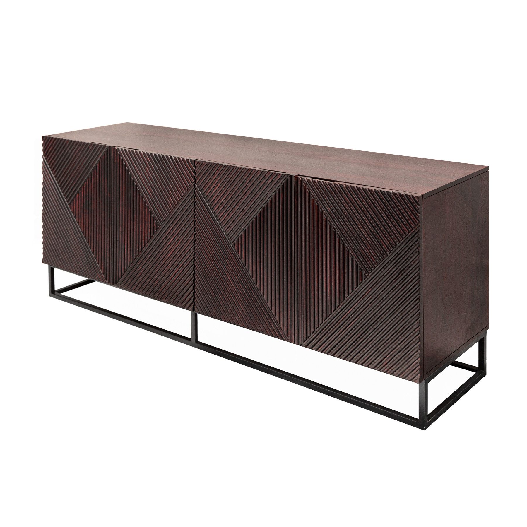 riess-ambiente Sideboard CREATIVO 177cm braun, Massivholz · Anrichte · Retro · Kommode · Wohnzimmer