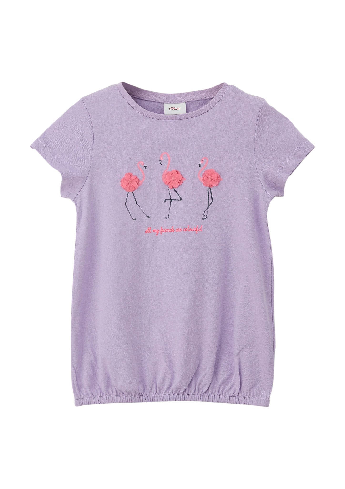 S.Oliver Junior Mädchen Hoodie Mit Coolem Front-Print - Kuscheliger Kapuzenpullover