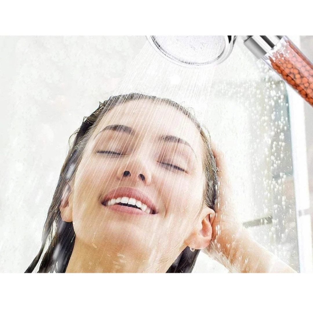 VERK GROUP Duschbrause Duschkopf Handbrause Hochdruck Steinfilter Ionenfilter wassersparend, (Einzelartikel, 1-tlg., 1-teilig, 1x Duschkopf / Handbrause) – Bild 4 von 5
