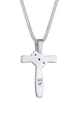 Elli Collierkettchen Kreuz Modern mit Kristalle 925 Silber