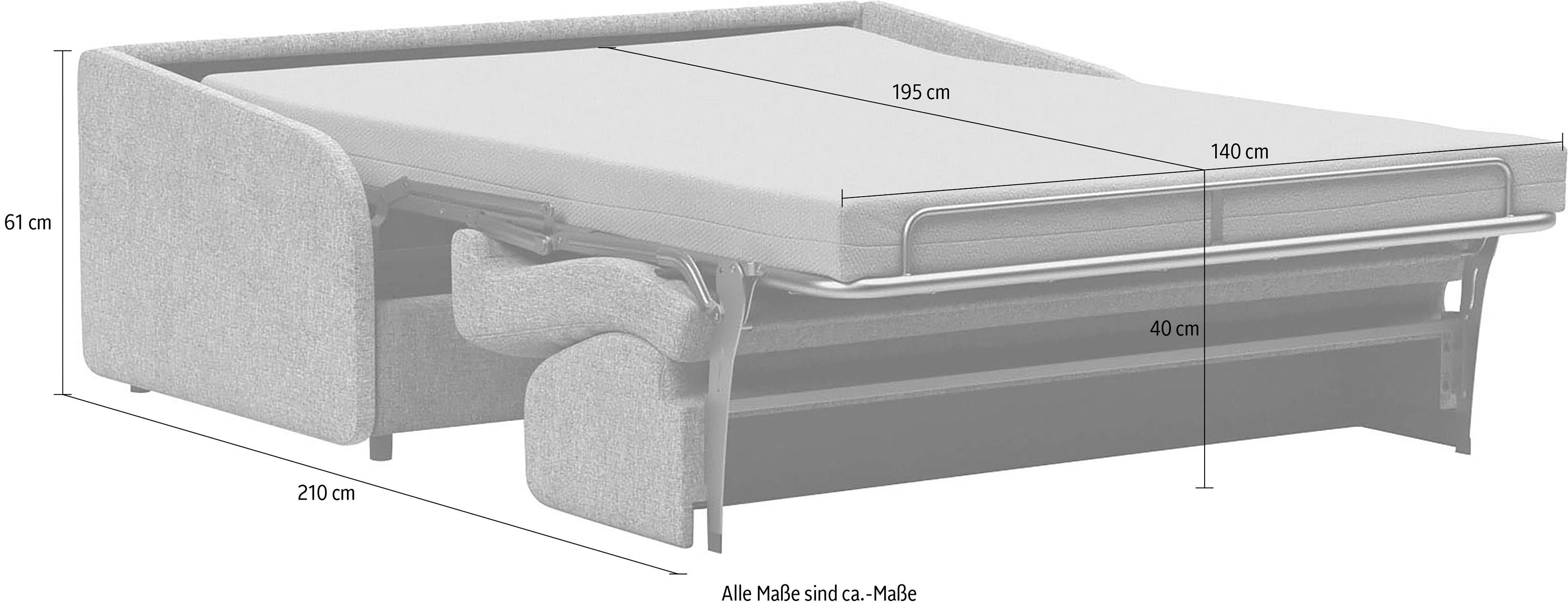 INNOVATION LIVING ™ 3-Sitzer Schlafmatratze Eivor, mit und Armlehnen schlanken innenliegender