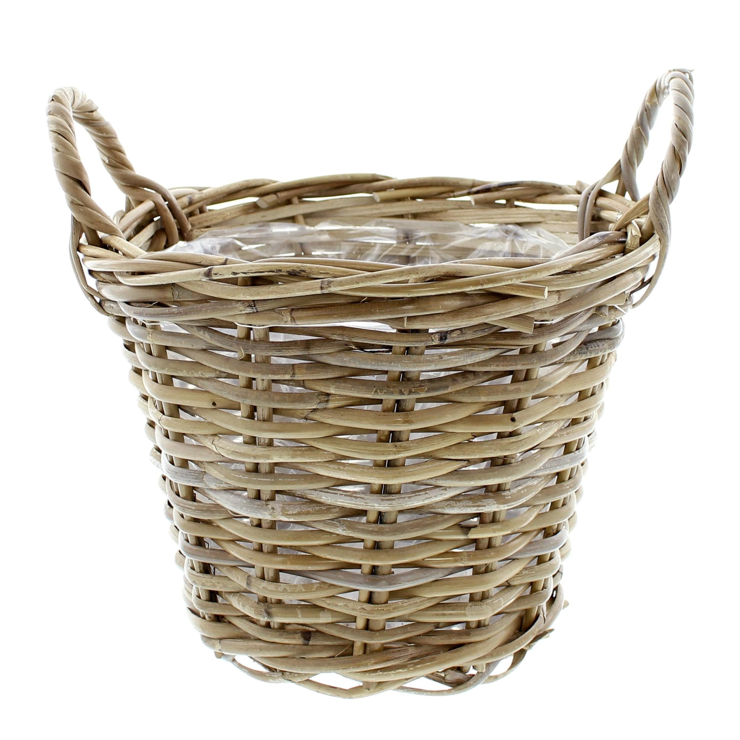 Allzweckkorb Pflanzkorb Rattan klein Ø 30x23cm – Blumentopf