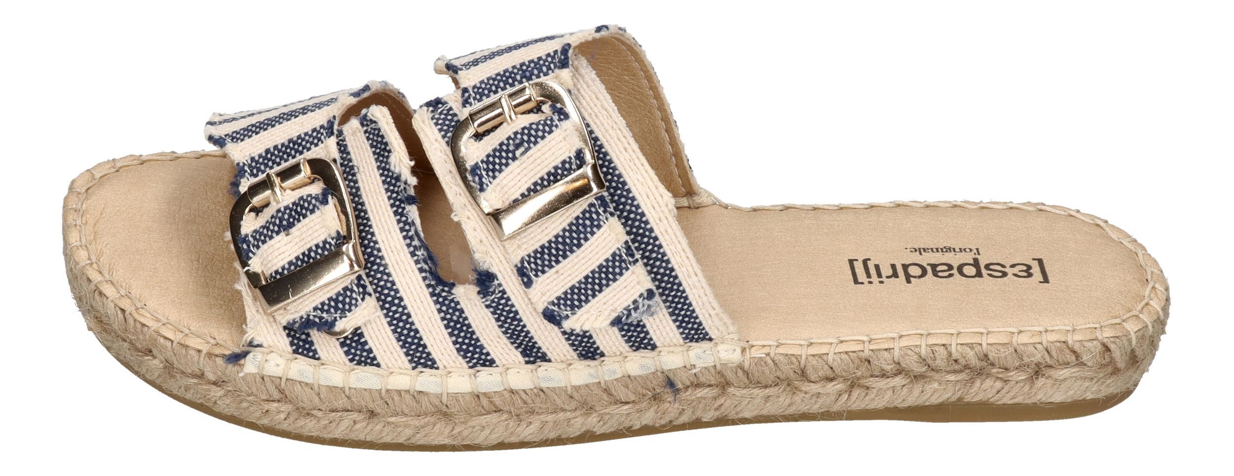 espadrij l´originale CLAQUETTE STRIPES Pantolette Marine
