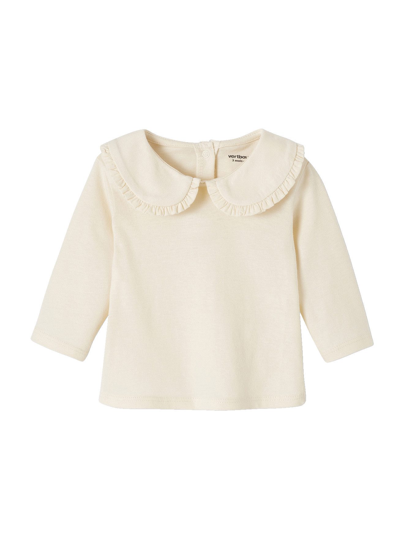 Langarmshirt Mädchen Baby Shirt, Bubikragen mit Rüschen
