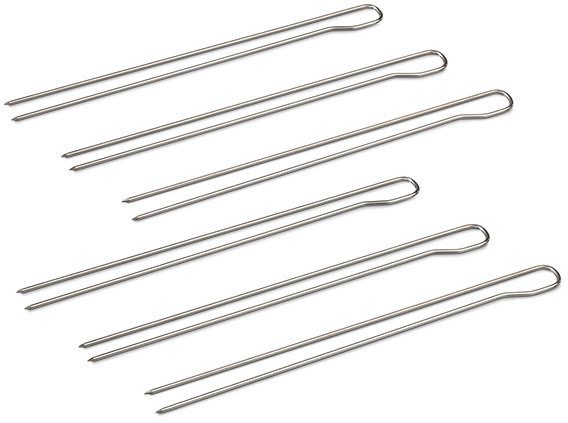 Buddy's Grillspieß Buddy´s BBQ (Set, 6-St), Doppelspieße, Schaschlikspieße, Fleischspieße, Edelstahl, 9 cm