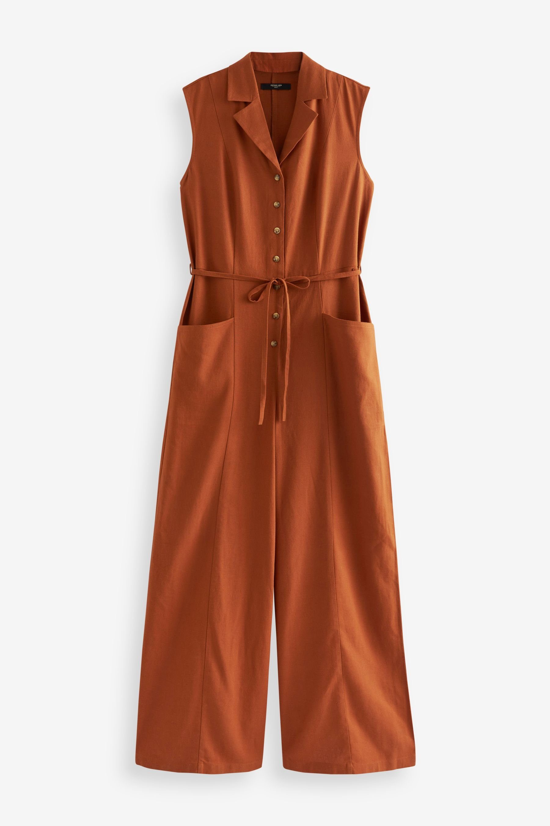 Next Jumpsuit Jumpsuit aus Leinengemisch (1-tlg)