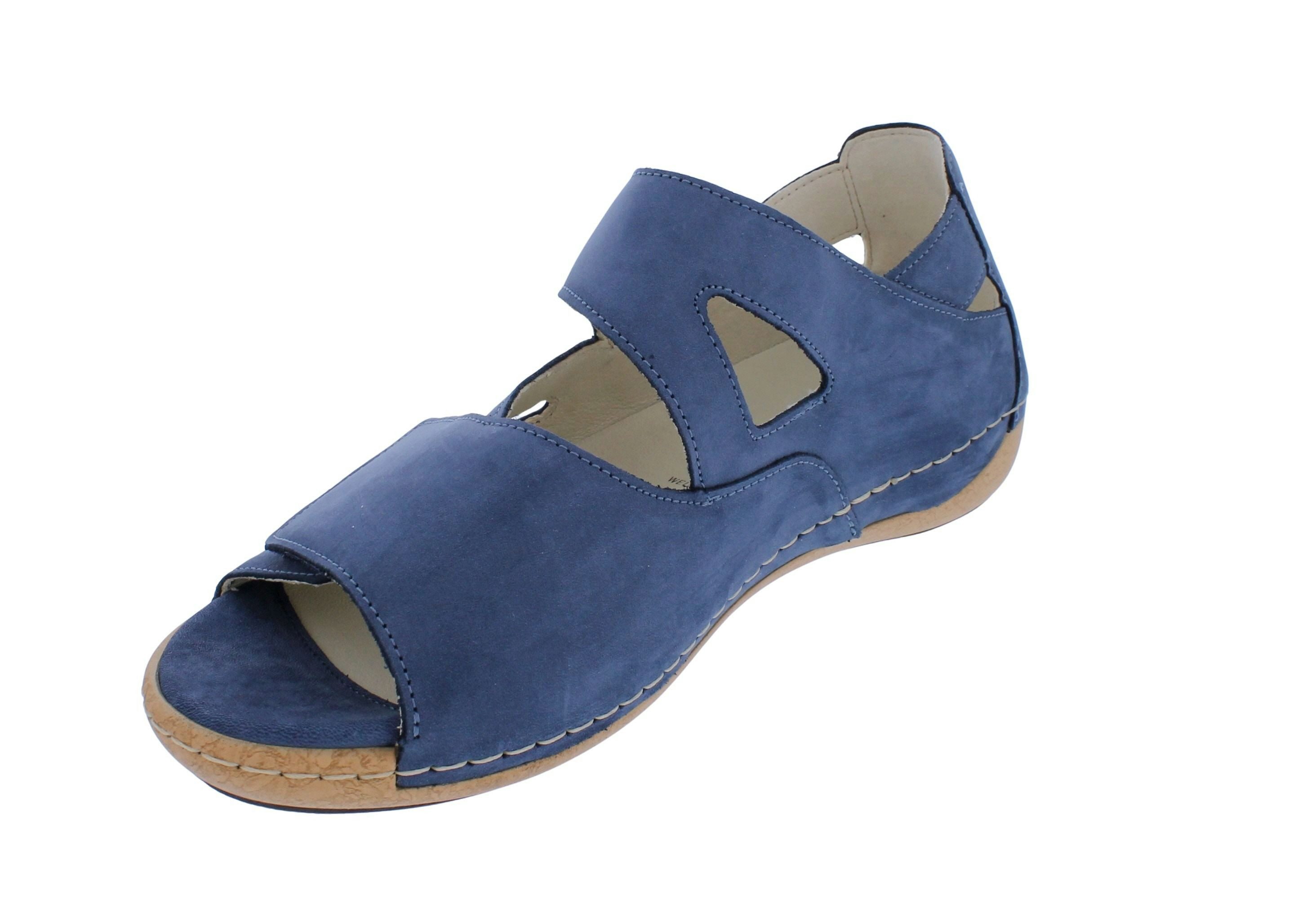 Waldläufer Waldläufer Sandalette Heliett 342025-191-206, Nubukleder, Jeans-Blau, Sandale – Bild 4 von 5
