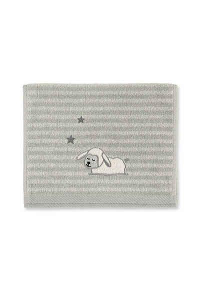 Sterntaler® Handtücher Kinderhandtuch Stanley, 100 % Baumwolle (1-St), Kinderhandtuch aus weichem Frottee, Baby Badetuch mit süßen Stickerein