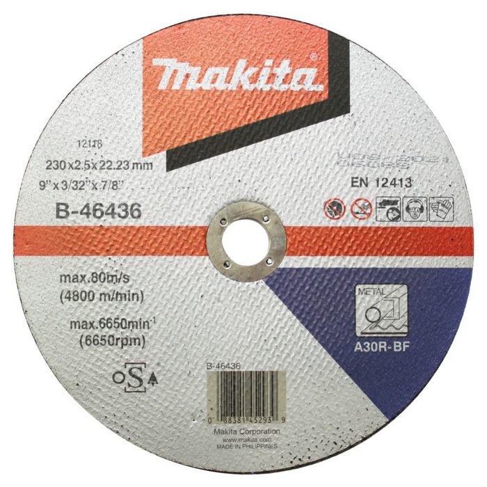 Makita Trennscheibe Trennscheibe 230x2 5mm Stahl B-46436
