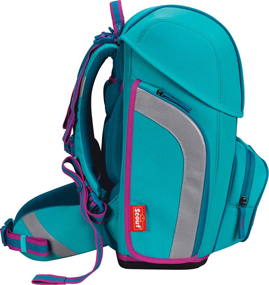 Scout Schulranzen Genius, Dreamworld (Set, 4-tlg), 2 Funny Snaps Move; enthält recyceltes Material