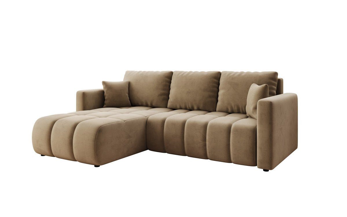 Luxusbetten24 Schlafsofa Designer Sofa Beatrice L in Samt, mit Schlaffunktion und Stauraum