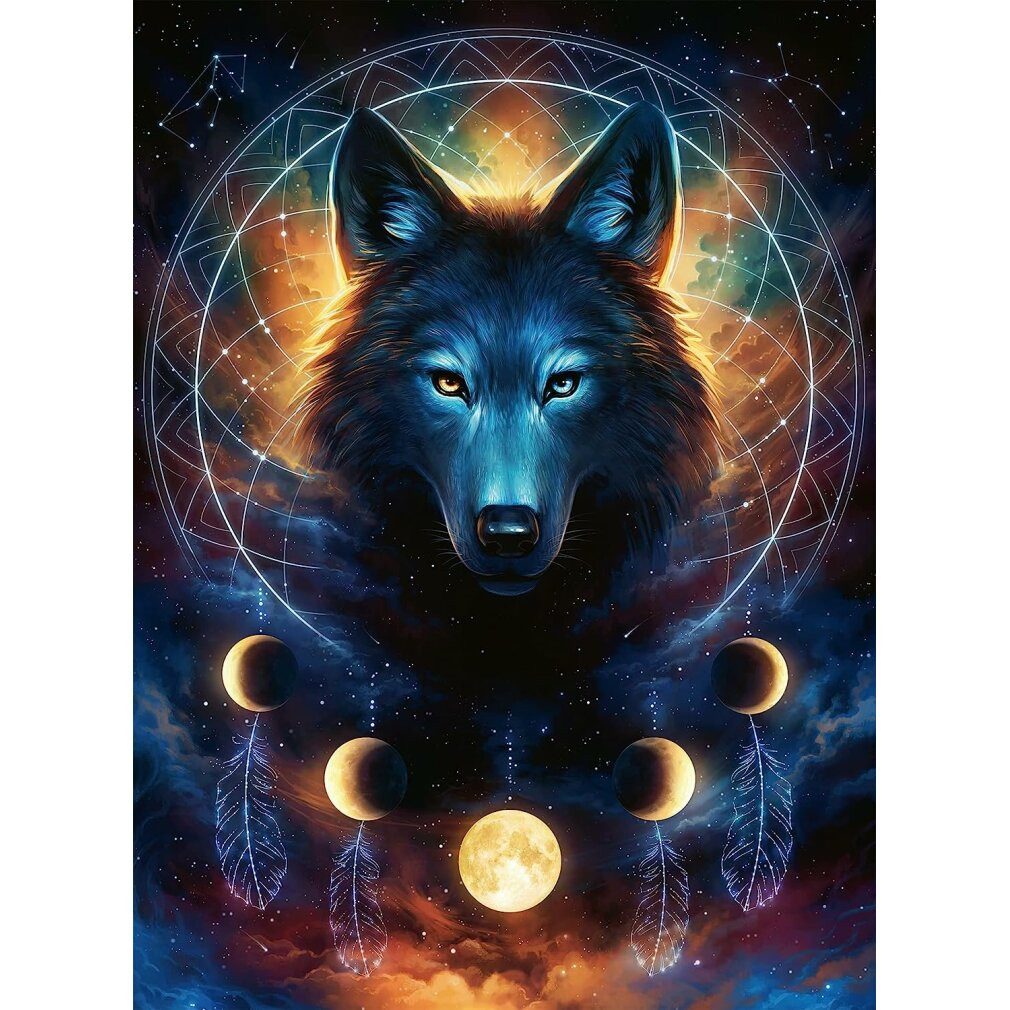 Ravensburger Puzzle Mondschein-Wolf Puzzle 500 Teile, Puzzleteile günstig online kaufen