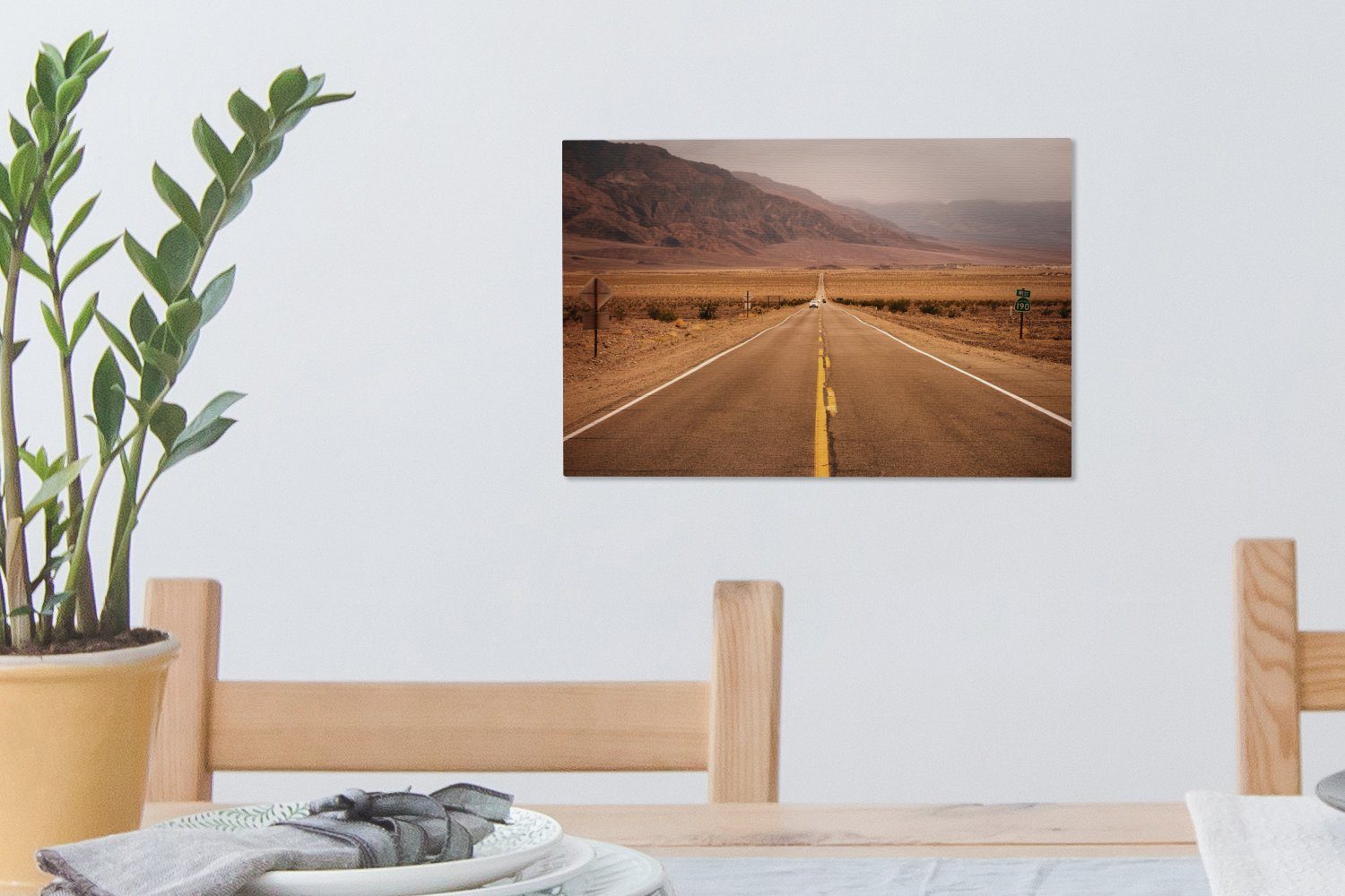 Wandbild National Leinwandbild Park, (1 Death Valley OneMillionCanvasses® 30x20 Route im 190 St), cm Wanddeko, Leinwandbilder, Aufhängefertig,