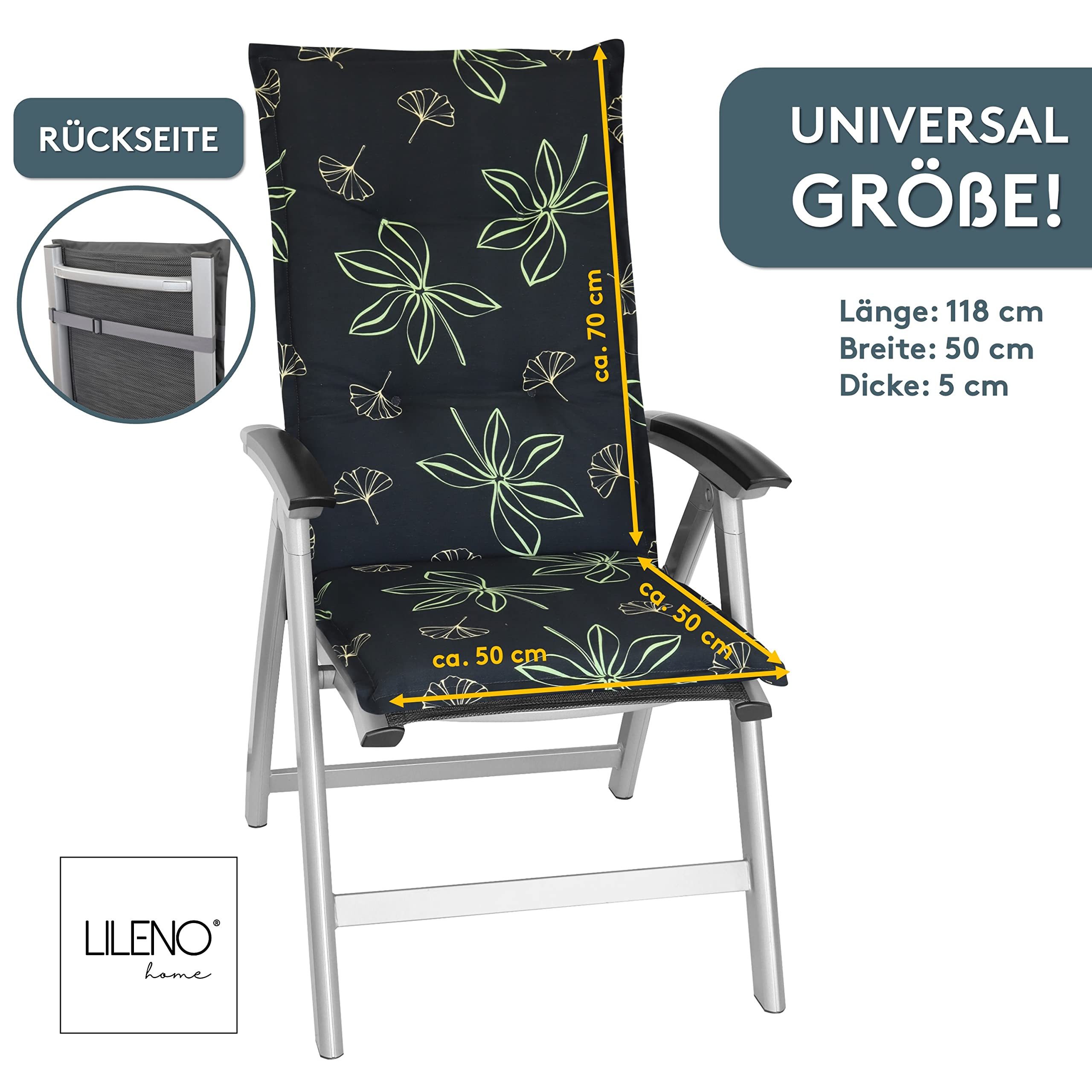 LILENO HOME Hochlehnerauflage Gartenstuhl Auflage, bequeme günstig online kaufen