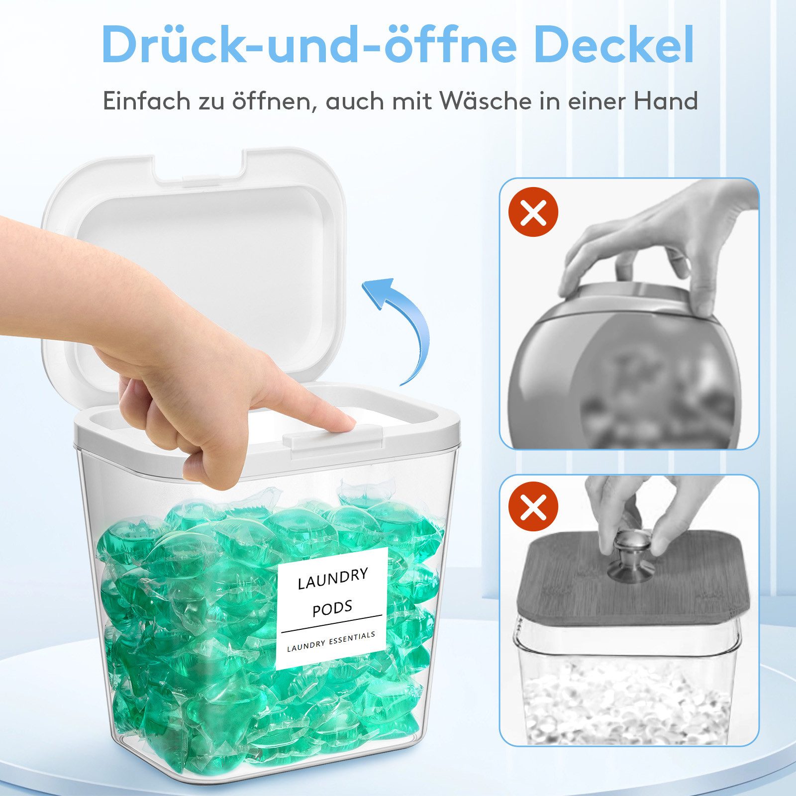 Lifewit Aufbewahrungsdose Wäsche Pods Behälter mit günstig online kaufen