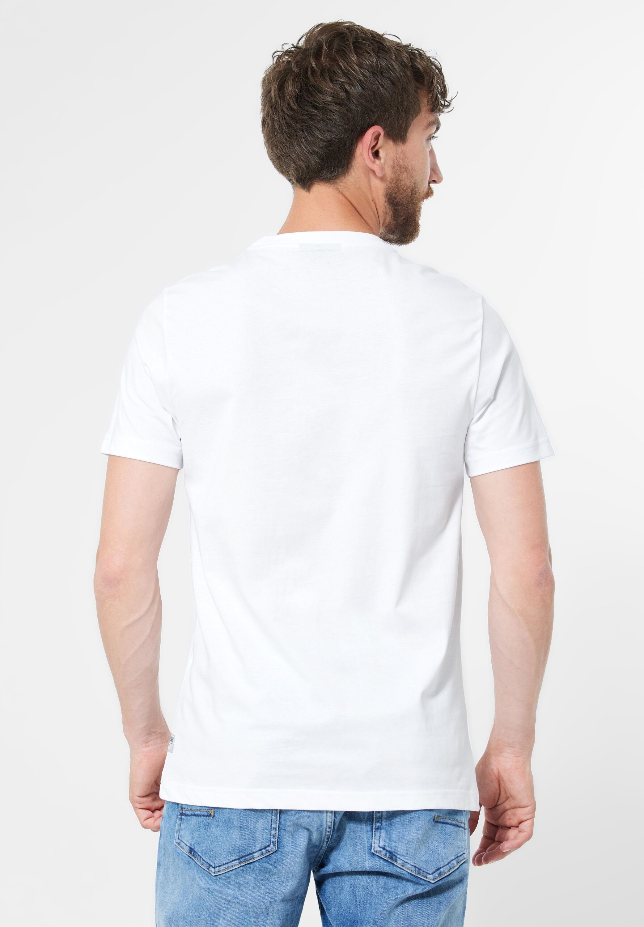 White Wording-Print mit T-Shirt STREET ONE MEN