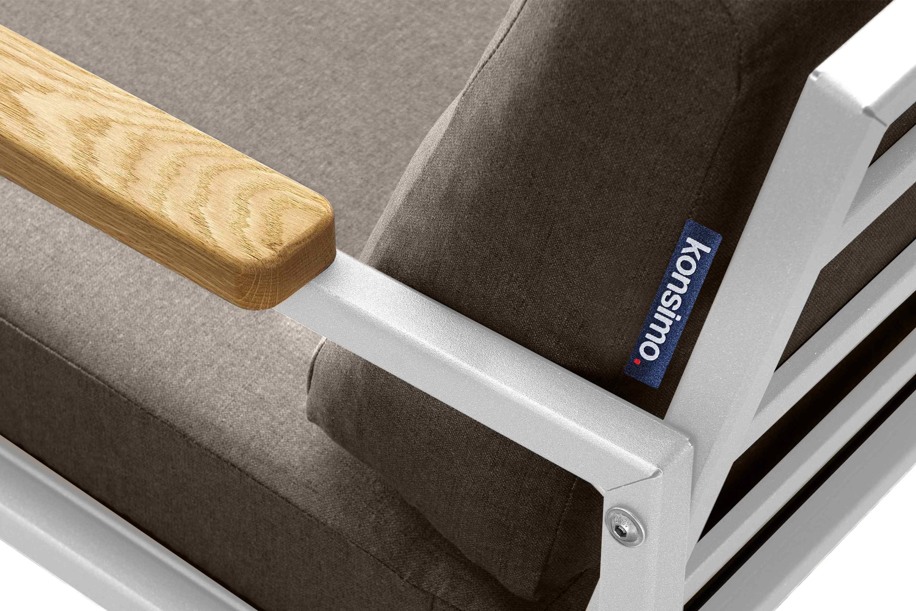 KONSIMO® Loungesofa TRIBO Gartensofa 2-Sitzer, hergestellt in der EU, 1x Gartensofa, Maße: 130x65x60 cm, wasser- und schmutzabweisende,pflegeleicht,Handarbeit