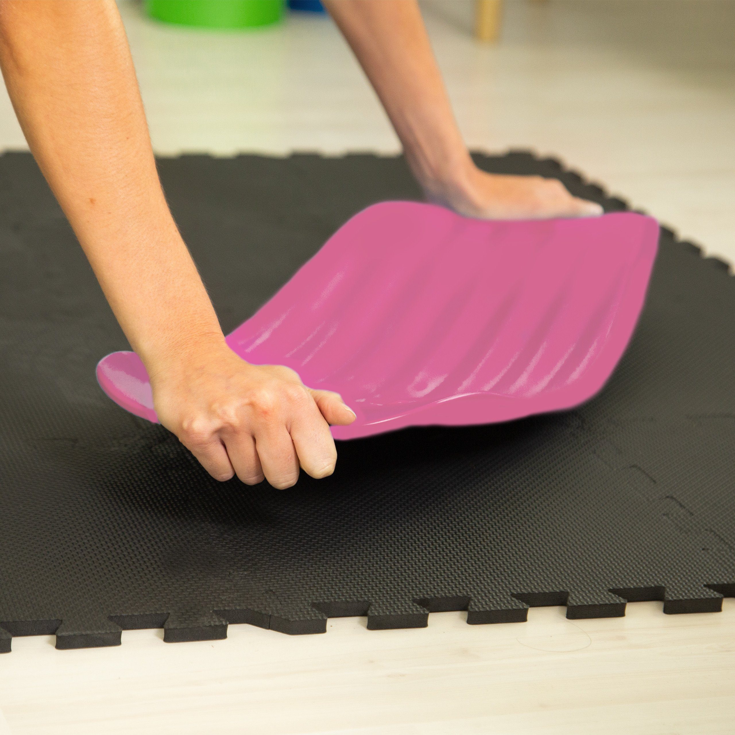 relaxdays Wippbrett für Twist Balancetraining, Pink Board