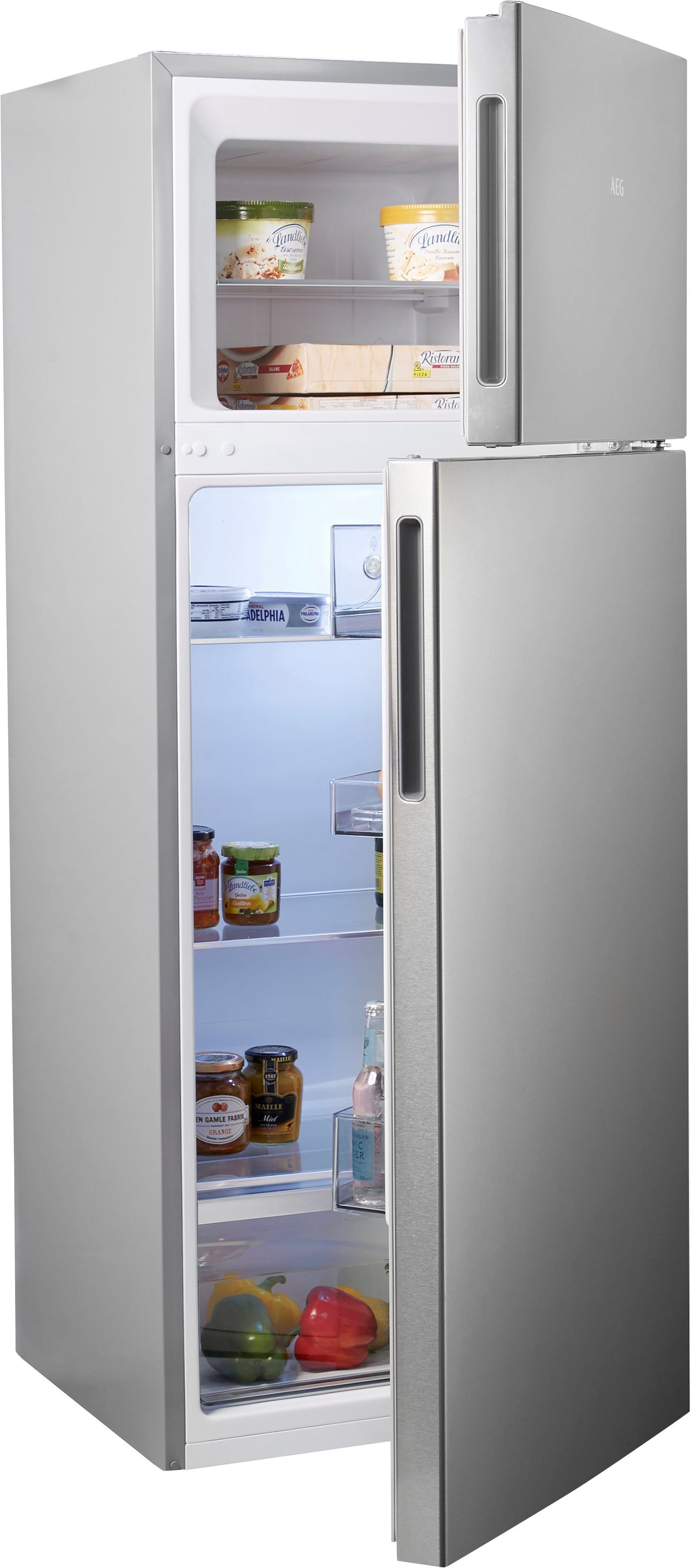 AEG Kühl-/Gefrierkombination 5000 ColdSense RDB424E1AX, 143,4 cm hoch, 55 cm breit, Türanschlag wechselbar
