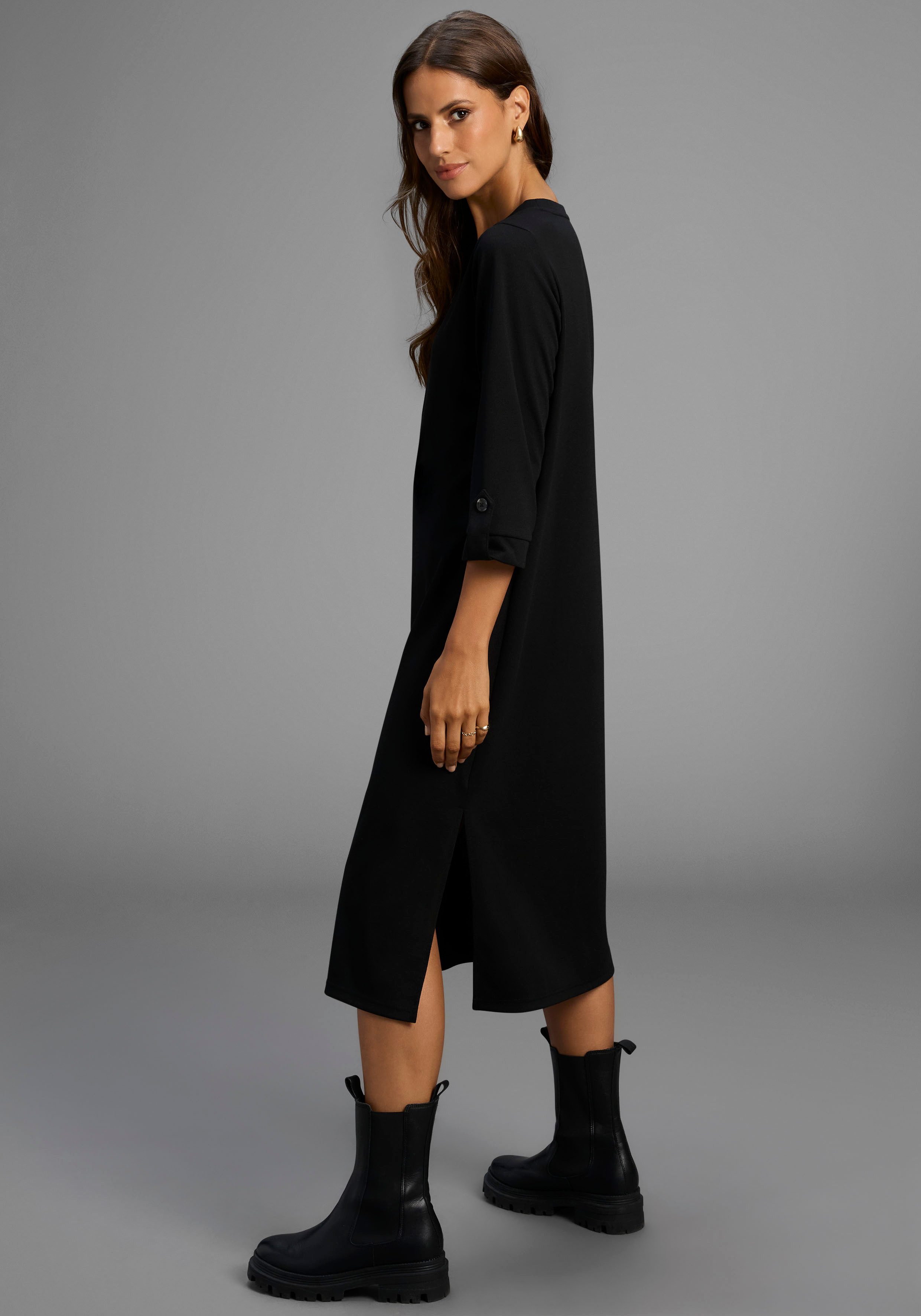 Laura Scott Midikleid aus Milano-Ribstoff, das günstig online kaufen