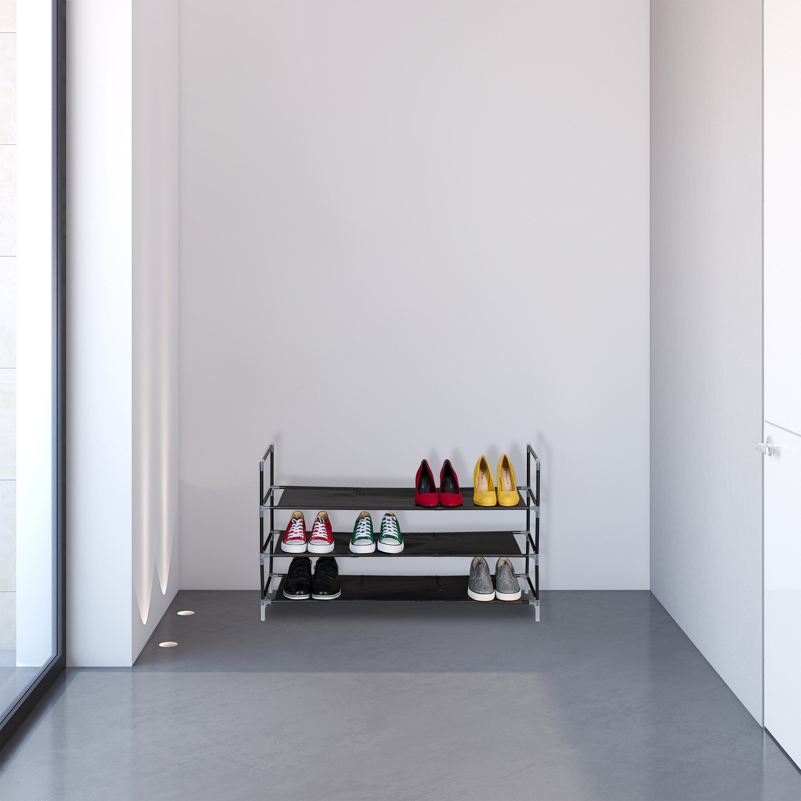 relaxdays Schuhregal mit Stoffebenen 1 m, günstig online kaufen
