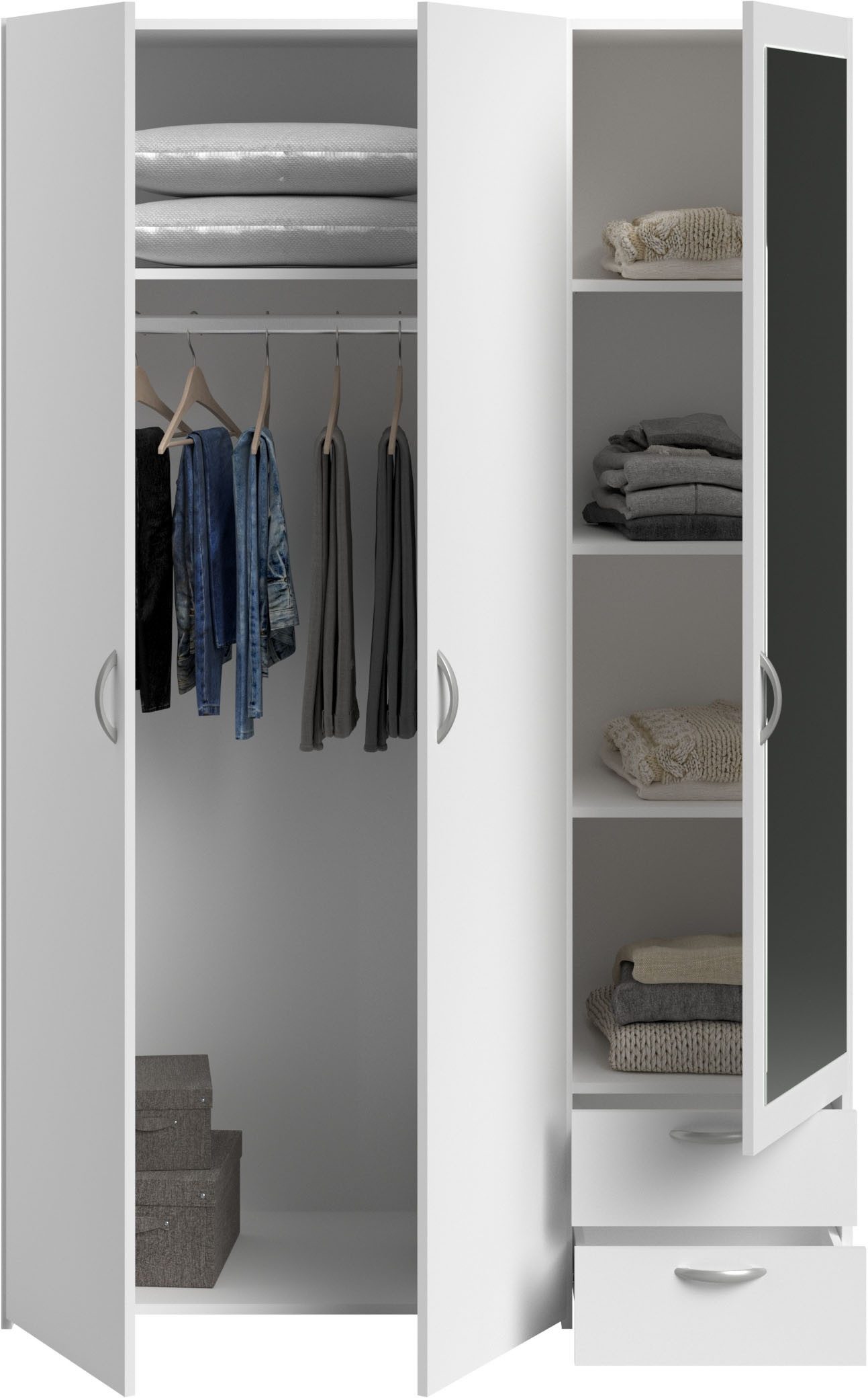 Parisot Kleiderschrank Daily (1-St) eine Tür mit Spiegel – Bild 3 von 5