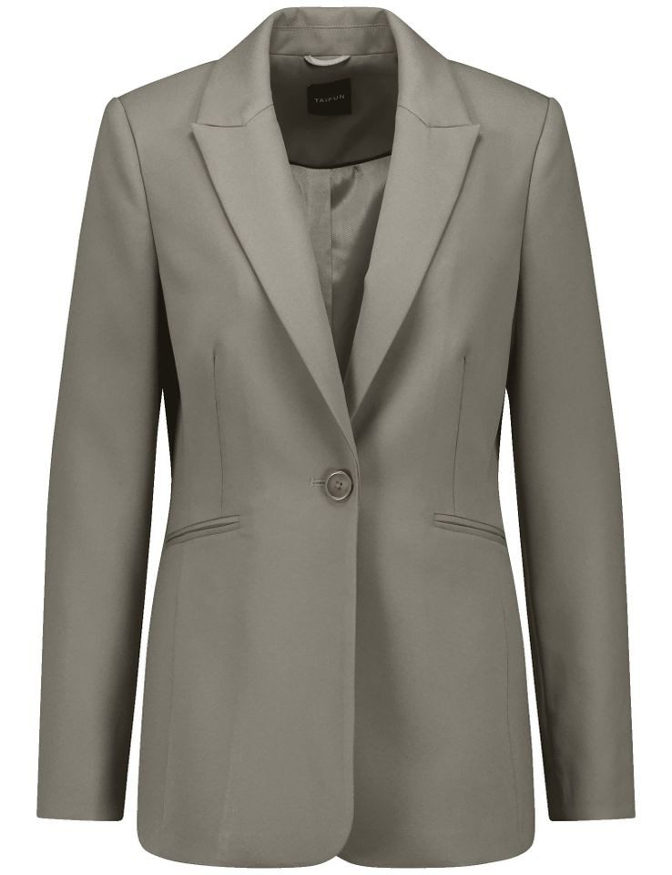 Longblazer - Eleganter Blazer einfarbig - Anzugsjacke Damen tailliert