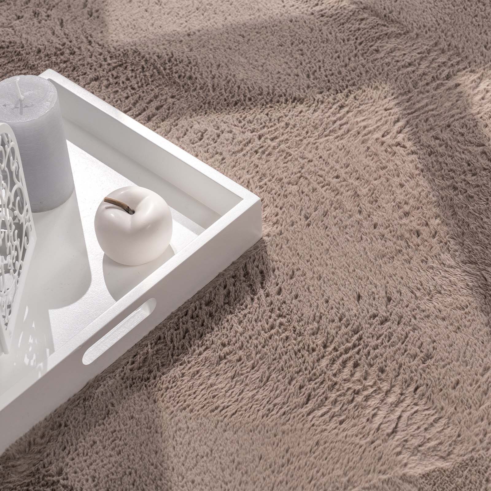 TaCa Home Teppich Flauschiges Hasenfell Imitat, rechteckig, Höhe: 14 mm, Wo günstig online kaufen