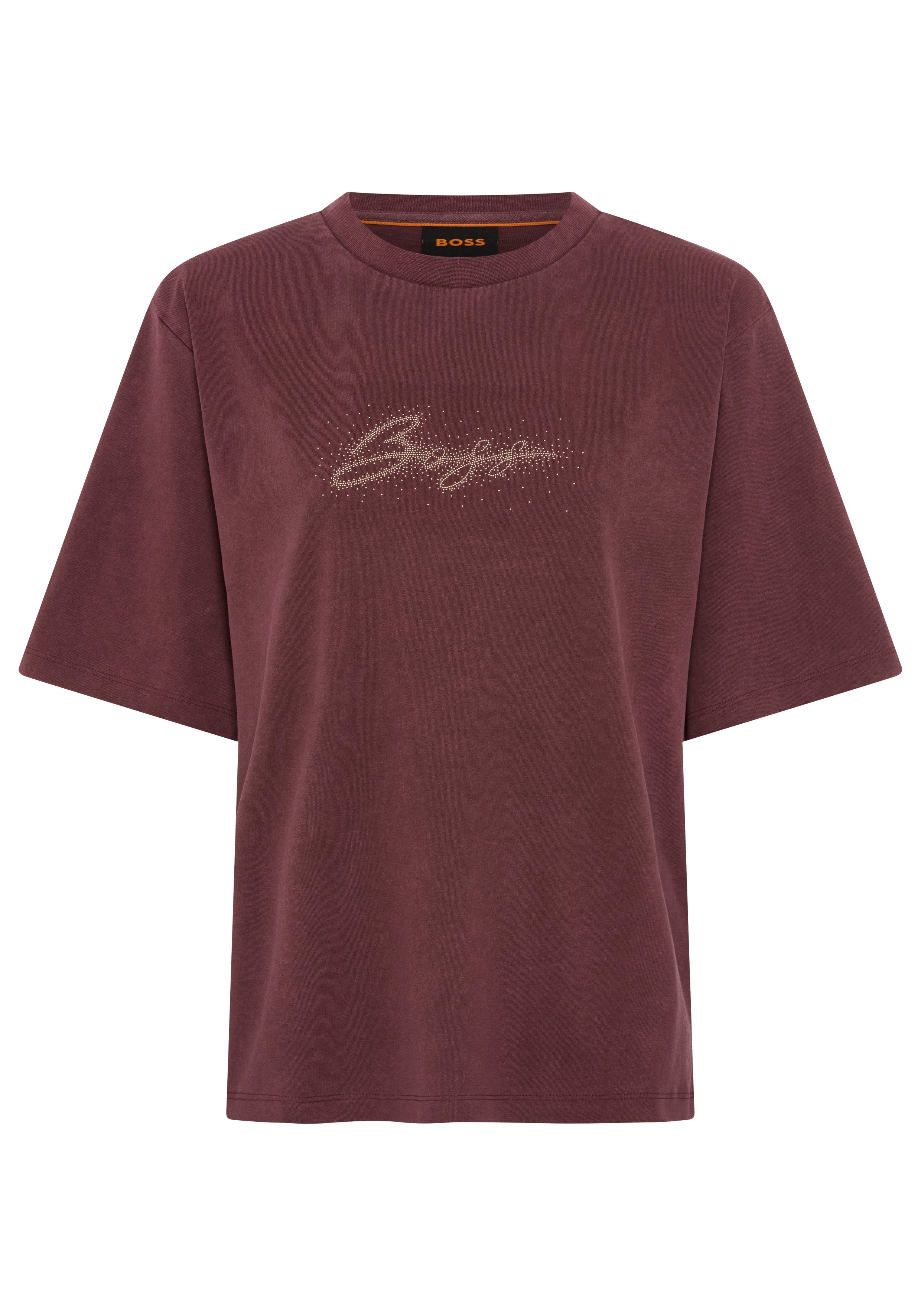 BOSS ORANGE T-Shirt Eregular Premium Damenmode aus reiner Baumwolle, Relaxed Fit