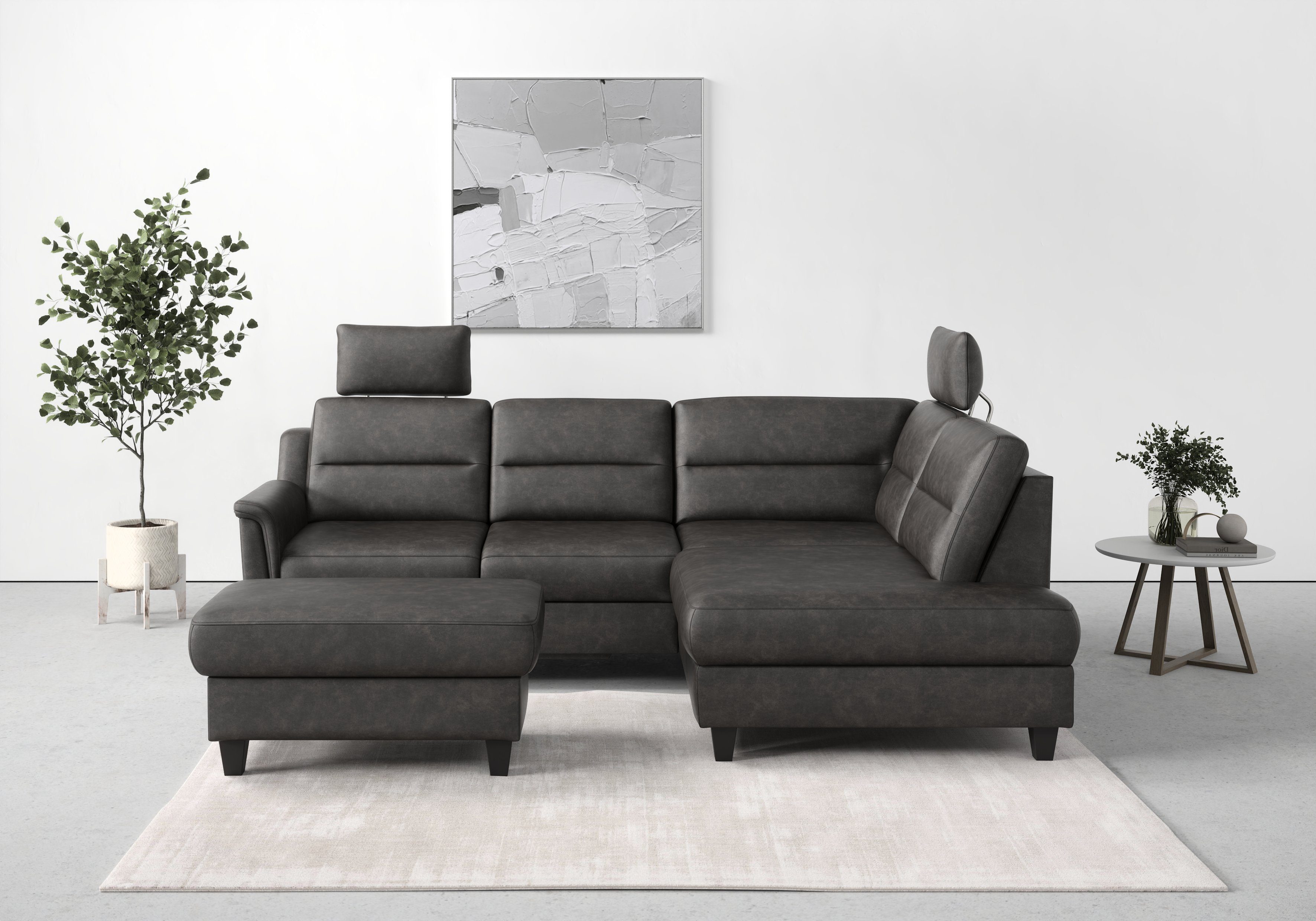 Bettkasten Bettfunktion Ecksofa sit&more Federkern, Farö, und wahlweise mit inklusive