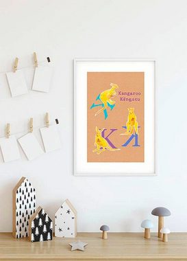 Komar Poster ABC Animal K, Buchstaben (1 St), Kinderzimmer, Schlafzimmer, Wohnzimmer
